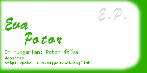 eva potor business card